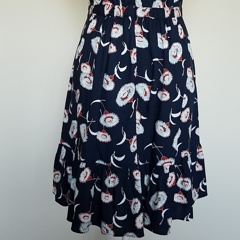 Flutter J. Crew navy, floral dress - Picture 7 of 8